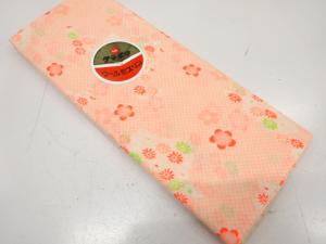 アンティーク　疋田に梅・菊模様　長襦袢地反物